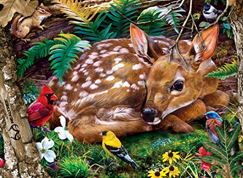 MasterPieces 100 Piece Jigsaw Puzzle for Kids - Realtree Forest Babies - 14"x19" - style: Realtree
