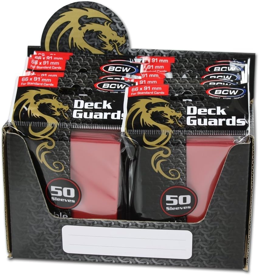BCW Deck Guard (50 Count), Matte Red - color: Red