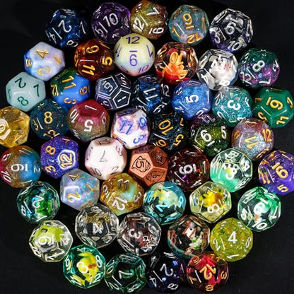 10 Pack Random Color Polyhedral Dice Set - 12 Sided D&D Dice for DND RPG Table Games Role Playing Games - color: 10pcs D12 Random Color