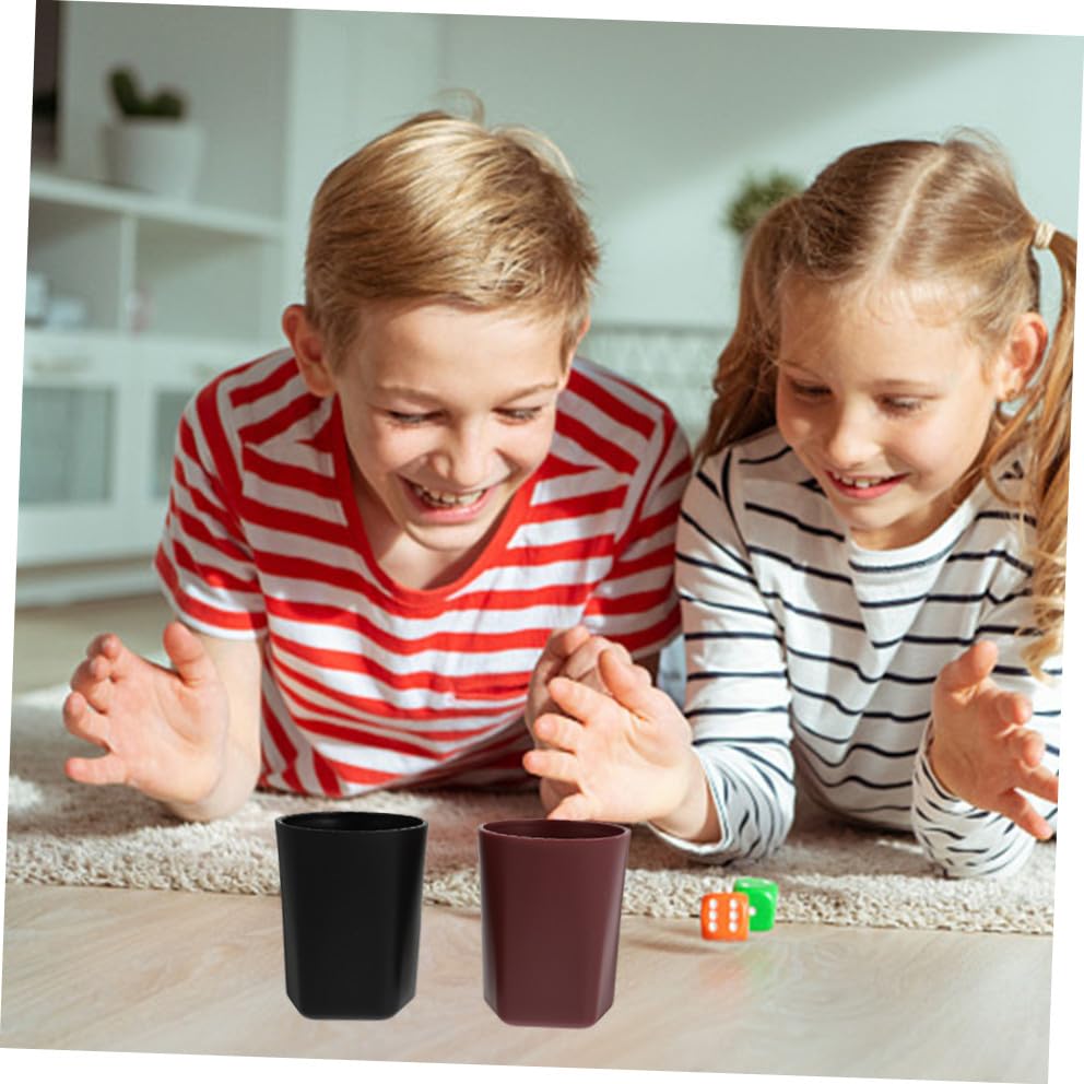Hemoton 8pcs Plastic Dice Cup Cup Lid Dice Tower Holder Case for Bar Ktv Entertainment