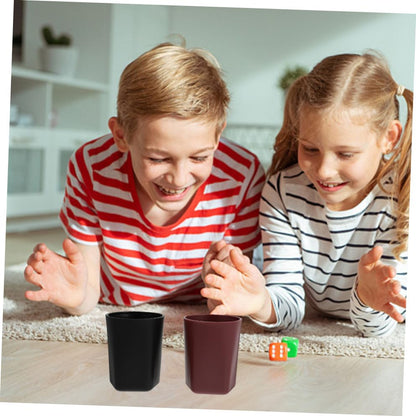 Hemoton 8pcs Plastic Dice Cup Cup Lid Dice Tower Holder Case for Bar Ktv Entertainment
