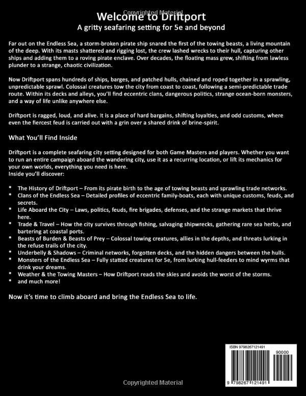 Driftport: The Wandering City of the Endless Sea (Game Master Campaign Settings)