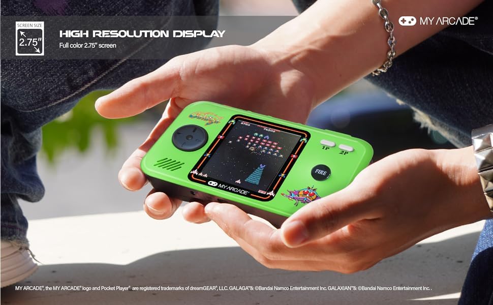 My Arcade Galaga Pocket Player Pro: Retro Portable Games, 2.8" Screen | Galaxian, Classic Arcades, Gifts for Adults - style: Galaga