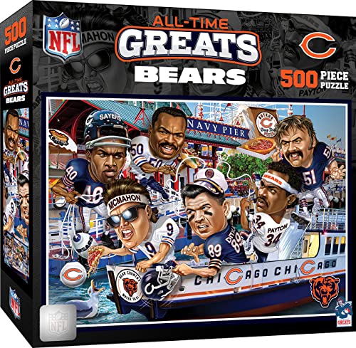 MasterPieces 500 Piece Sports Jigsaw Puzzle for Adults - NFL Chicago Bears All-Time Greats - 15x21 - style: Chicago Bears