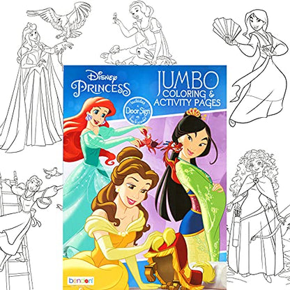Disney Princess Coloring Book and Sticker Activity Set for Kids - Bundle with Princess Books, Princess Imagine Ink, Stickers, and More – Featuring Cinderella, Rapunzel, Ariel, Belle and More