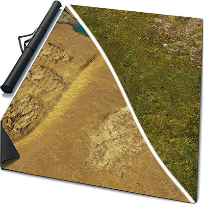6’ x 4’ Double-Sided Rubber Battle Mat: Deserted Heart + Homeland + Bag