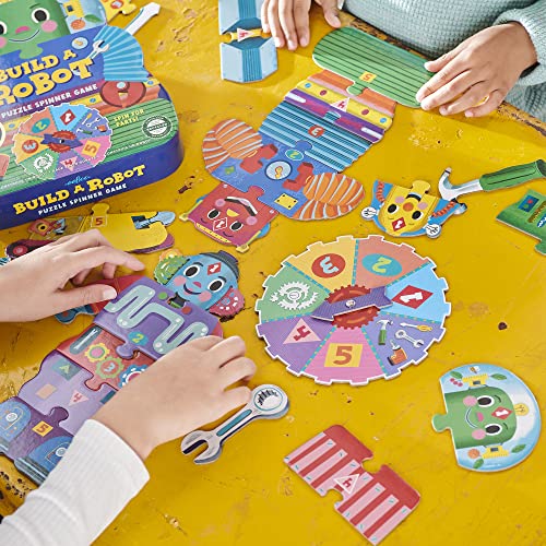 eeBoo Build a Robot Spinner Game, Matching Game, Ages 3+, 2-4 Players | Introduces early number recognition & imaginative play. Includes spinner & robot building pieces. 15-30 min game - style: Build a Robot