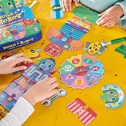 eeBoo Build a Robot Spinner Game, Matching Game, Ages 3+, 2-4 Players | Introduces early number recognition & imaginative play. Includes spinner & robot building pieces. 15-30 min game - style: Build a Robot