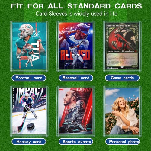 620 Card Sleeves Top Loaders for Cards,Premium Plastic Baseball Card Sleeves,3"x 4"Card Protector Sleeves for Football Sports Cards, Game Standard Trading Cards (220 Hard Sleeve+400 Soft Sleeve) - size: 220 Blue Sleeves + 400 Soft Sleeves