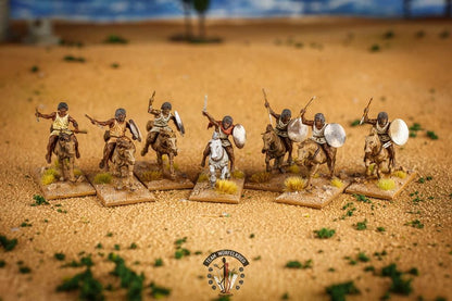 Wargames Delivered - Victrix Numidian Cavalry with Bonus Miniature STL Download - 28mm Multipose 12 Figures Plastic Miniatures Set, Spears for Wargaming & Tabletop Strategy Games