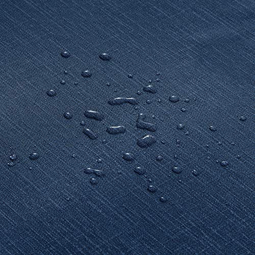 NLMUVW 48 Inch Square Vinyl Tablecloth, Navy Blue PVC Table Cloth Waterproof Wipe Clean Heavy Duty Table Cover for Kitchen Dining Picnic, 48 x 48 inch - color: Navy, size: 48" x 48" (Square)