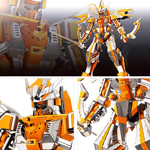 Piececool 3D Puzzles for Adults Metal Mecha Figure Model Kits-Crescent Blade Armor, Building Kit for Teens Great Birthday Gifts, 285 Pcs - color: Crescent Blades