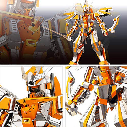 Piececool 3D Puzzles for Adults Metal Mecha Figure Model Kits-Crescent Blade Armor, Building Kit for Teens Great Birthday Gifts, 285 Pcs - color: Crescent Blades