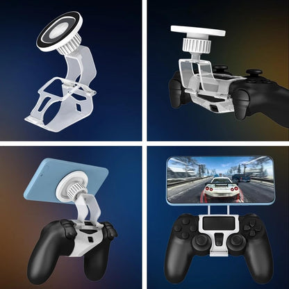 NBCP Magnetic Phone Mount for PS4 DualShock 4 Controller, Controller Phone Holder, MagSafe Compatible Mobile Gaming Clip for iPhone & Android - color: For PS4 controller