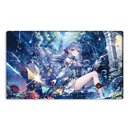 New Mlikemat Playmat Tearlaments Kitkallos TCG CCG OCG Trading Card Game Mat with Zones + Free Bag (ZD014-621-A)