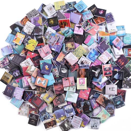 300pcs Mini Books Miniatures Dollhouse Books for Anxiety Bookshelf Fillers | Tiny Plastic Books for Dollhouse Decor Accessories DIY Crafting Bookshelf Library Fillers - style: Mini Books