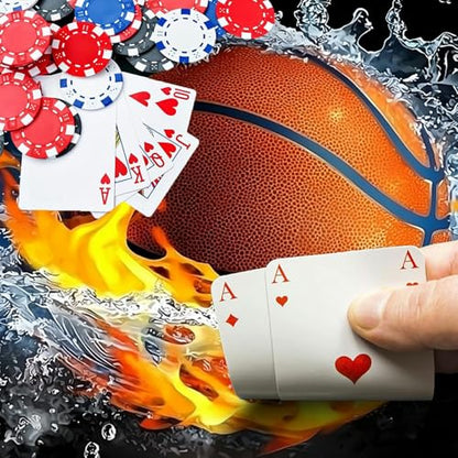 Basketball with Fire for MTG & TCG Playmat Mouse Pad,BFDHGQZC 24" x 14" Game Mat for MTG/RPG/CCG Trading Card Game Playmats Table Mat Perfect for Card Games Video Games Computer Office - color: Basketball With Fire