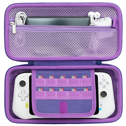 Aenllosi Hard Case for Logitech G Cloud Gaming Handheld, Purple | Hard shell construction, Water-resistant design, Impact-resistant design, Protective case only - color: Purple