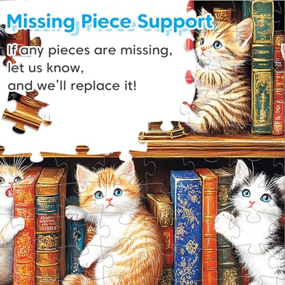 4-Pack 100 Piece Puzzles for Kids Ages 4-6 6-8 8-10 Year Old - Lovely Cats & Bear & Dogs Large Piece Jigsaw Puzzles, Kids Puzzles Learning Educational Toys Christmas Puzzle Gifts for Boys Girls - style: Lovely Cats Bear Dogs