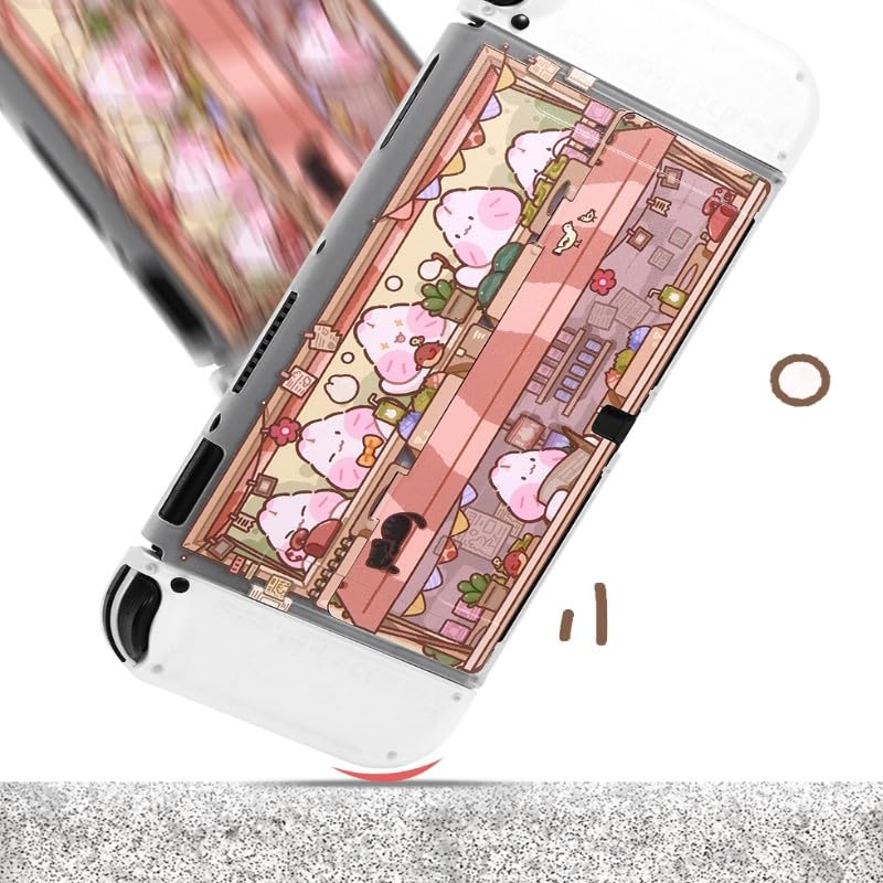 Bunny Grocery Switch Protective Case Cover Skin, Soft TPU Cover Case Compatible with Switch/OLED Model (for OLED Model) - size: For OLED Model