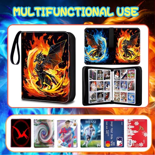 Trading Card Binder 9 Pocket 900 Cards Holder | 9-Pocket, 50 Sleeves, Fits 900 Cards Holder (900)