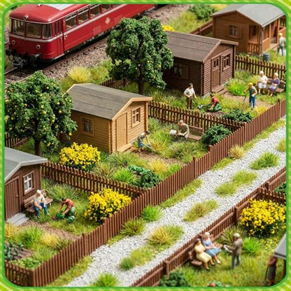 Warmtree 360 Pcs Static Grass Lowland Shrubs Tuft Terrain Model Kit for Train Landscape Railroad Scenery Sand Military Layout Model Miniature Bases and Dioramas - color: Color D