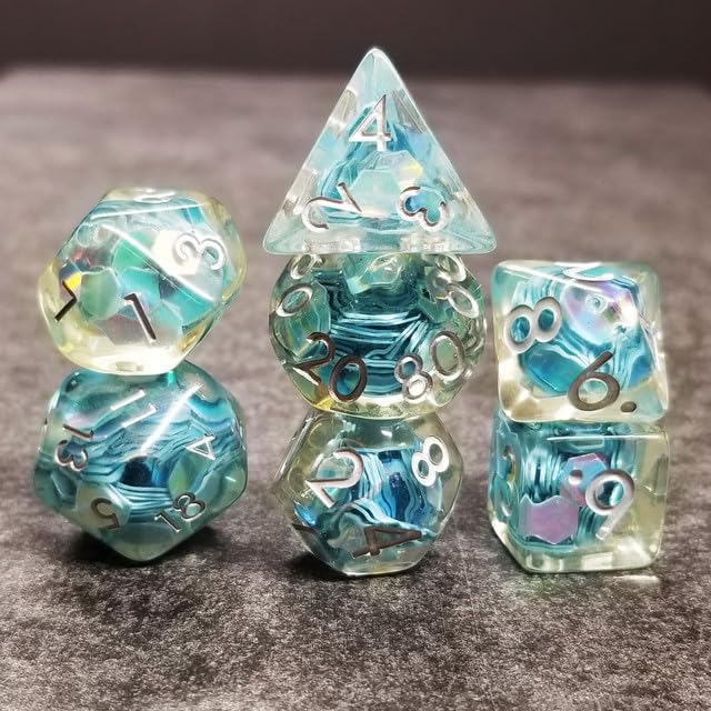 Sage’s Portal Cantrips DND Dice Set - Round Edge Resin 7-PC Polyhedral DND Dice Set for Dungeons and Dragons D&D RPG Tabletop TTRPG (Unbound Creation) - color: Unbound Creation