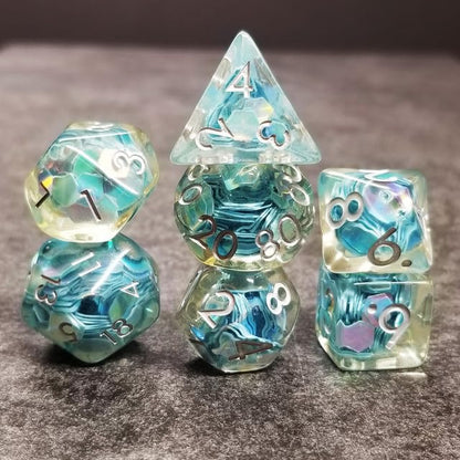 Sage’s Portal Cantrips DND Dice Set - Round Edge Resin 7-PC Polyhedral DND Dice Set for Dungeons and Dragons D&D RPG Tabletop TTRPG (Unbound Creation) - color: Unbound Creation