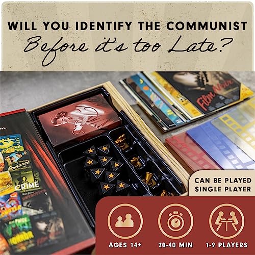 Facade Games Hollywood 1947 Board Game, Strategy & Deceit for 1-9 Players | Ages 14 and Up, Social Deduction Game, For Friends & Family Game Night, Includes Genre Posters