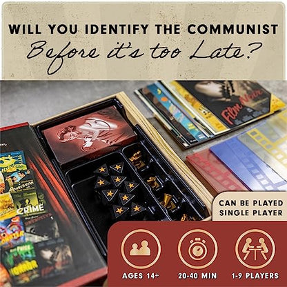 Facade Games Hollywood 1947 Board Game, Strategy & Deceit for 1-9 Players | Ages 14 and Up, Social Deduction Game, For Friends & Family Game Night, Includes Genre Posters