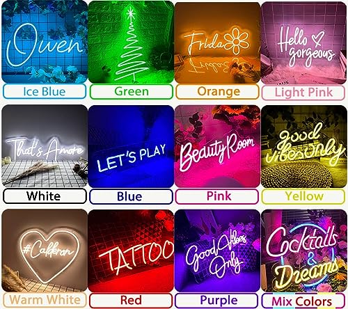 Custom Neon Sign for Wedding, Personalized LED Neon Lights Name Sign, Dimmable Wall Decor for Wedding Reception, Party, Anniversary, Bedroom, Home Decor - size: Custom Wedding Neon Sign