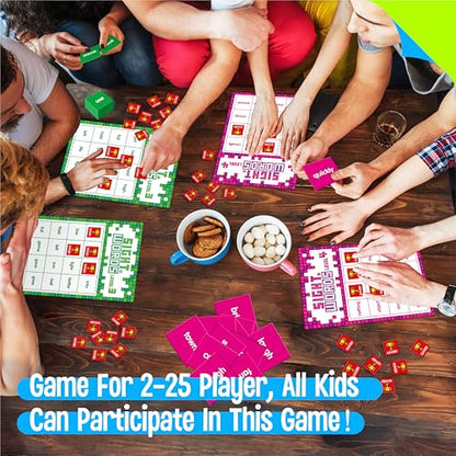 Sight Word Bingo Game, 144 Sight Words Learn to Read Level 3 & Level 4 Bingo Board Game Dolch's & Fry's Words Lists for Kindergarten and Preschool, Grade 1st, 2nd, Kids 4-8 (Up to 25 Players) - style: Sight Words Level 3 & Level 4