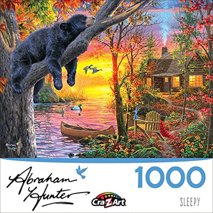RoseArt - Abraham Hunter - Sleepy - 1000 Piece Jigsaw Puzzle for Adults - style: Sleepy