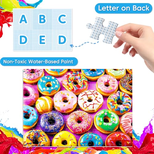 100 Piece Puzzles for Kids Ages 4-8 - Animals Flower Cupcakes Donuts Puzzle for Kids Ages 8-10 Large Puzzles for Senior Jigsaw Puzzles for Kid Ages 6-8 Year Old Educational Puzzle Toys 4-Pack - style: Wild Animals Portraits Flowers Donuts