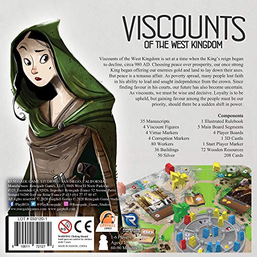 Renegade Game Studios Viscounts of the West Kingdom Strategy Board Game | Medieval Trilogy Game for 1-4 Players, Ages 12+, High Replay Value, 60-90 Min Playtime, Shem Phillips Design