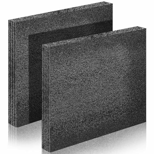 Hoolerry 2 Pcs Customizable Polyethylene Foam Packing Inserts for Cases Thick Polyethylene Cuttable Foam Sheet for Tool Box, Camera, Crafts, Storage and Crafts (12" X 10" X 1.5",Black) - size: 12" X 10" X 1.5"