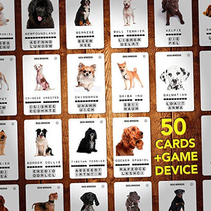100 PICS Dogs Travel Game | Learn 100 Dog Breeds Flash Cards with Slide Reveal Case | Card Game, Gift, Stocking Stuffer | for Kids and Adults | Ages 6+ - style: Dogs