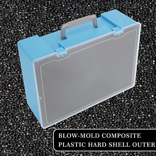 Miniature Storage Sturdy Carrying Figure Case -108 Slot Figurine Minature Carrying Case Compatible with D&D and More (Blue) - color: Blue