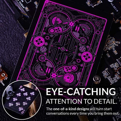 Cyberpunk Purple Playing Cards - color: Purple