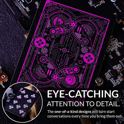 Cyberpunk Purple Playing Cards - color: Purple