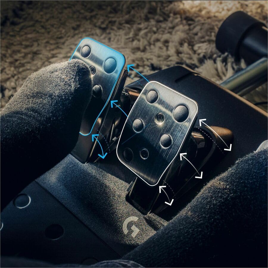 Logitech G923 Racing Wheel and Pedals for Xbox X|S, Xbox One and PC Featuring TRUEFORCE up to 1000 Hz Force Feedback, Responsive Pedal, Dual Clutch Launch Control, and Genuine Leather Wheel Cover - style: Xbox|PC