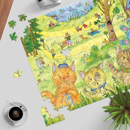 Puzzles for Adults 1000 Pieces, Jigsaw Puzzle for Adults, Fun Challenging Puzzle, Animal Spring Outing Puzzles Game, Interlock Perfectly No Dust, Gifts for Easter Mother’s Day - color: Animal Spring Outing
