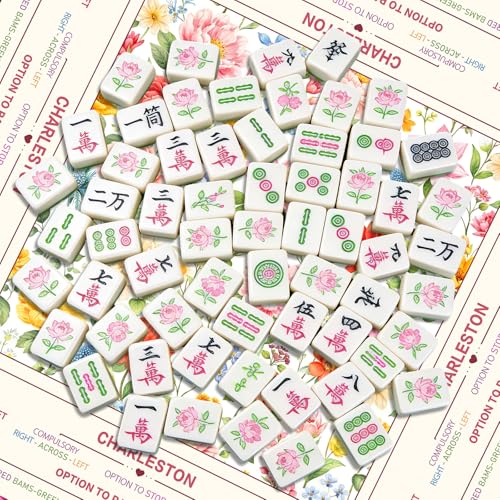 Flower Mahjong Table Mat, Non-Slip Noise Reduction Mah Jong Mat with Carrying Bag, Game Table Cover for Mahjongs Poker Card, Festival Birthday Gift for Mahjong Lovers, 31x 31In - color: Colorful-flower