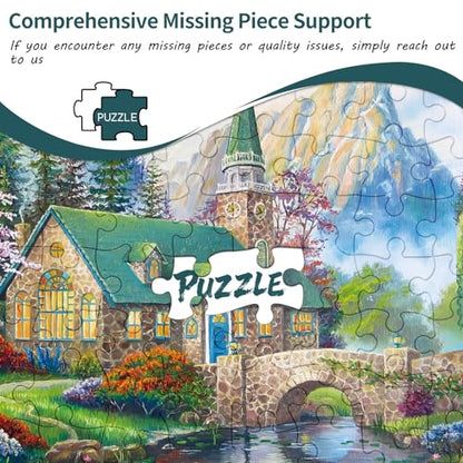 1000 Piece Jigsaw Puzzles for Adults,Beautiful Countryside Puzzle with 1:1 HD Poster, Precise Interlocking, Letter Markings on Back, Dust-Free, Stress Relief & Ideal Family Game Gift - color: Beautiful Countryside