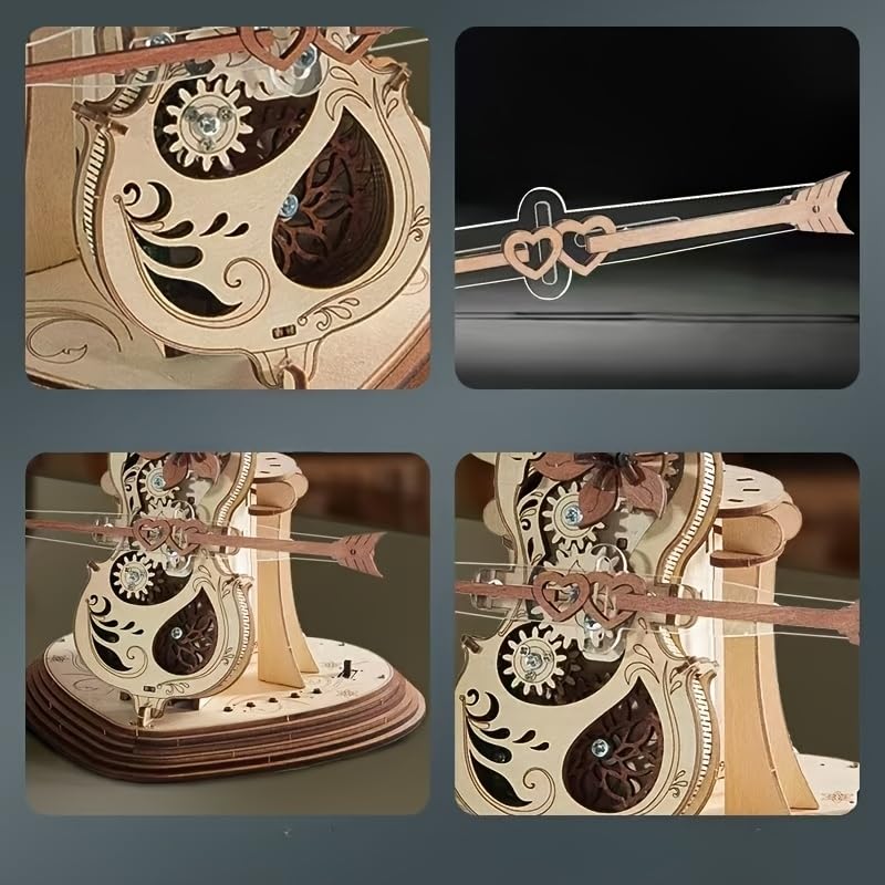 3D Puzzles for Adults 1:5 Scale Cello Model Kit with Base 199pcs Wooden Music Box Building Kit Desk Gift for Men Women Hobby for Adults