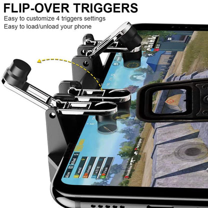 Mikirini 11 in 1 PUBG Mobile Controller with Phone Cooler & 4000mAh Battery | L2R2 Cell Phone Triggers for PUBG/Call of Duty/Free Fire/Fornite, compatible with 4.7-6.5" iPhones & Android Phones