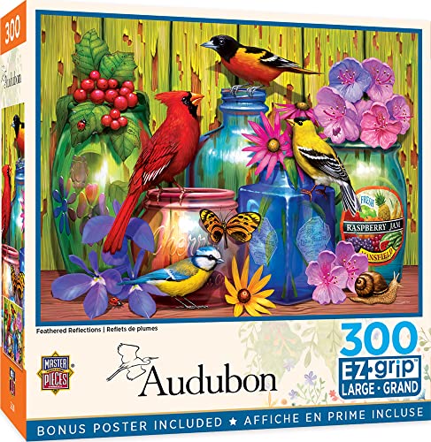 MasterPieces 300 Piece EZ Grip Jigsaw Puzzle - Feathered Reflections - 18"x24" - style: Feathered Reflections