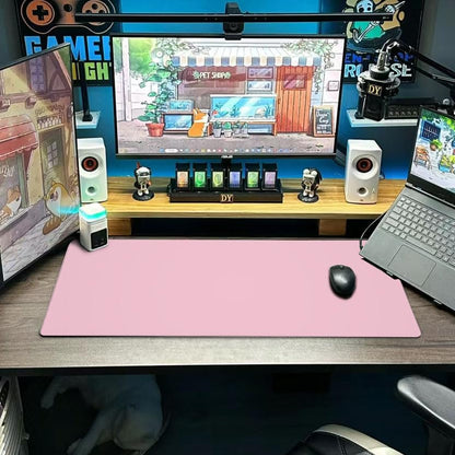 Pink Mouse Pad Extended Large Gaming Mousepad XL Big Long Oversized Desk Mat Stitched Edges 31.5 X 11.8 Inch for Home Office - color: Black5