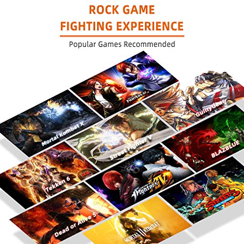 PXN Arcade Fight Stick, Fighting Game Joystick for PS4, PS3, Xbox One, Nintendo Switch and Windows PC - 7.2 ft USB Cable