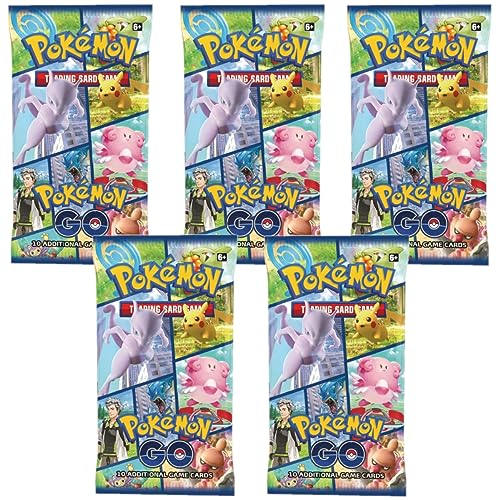 Pokemon TCG: Sword & Shield Pokemon GO 5 Booster Packs, English, Collectible Trading Card Game Gift for Ages 6+ Boys and Girls, Bundle of Five